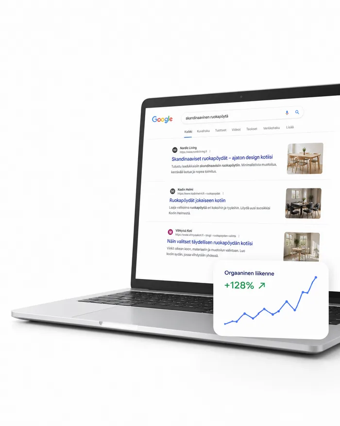 Hakukoneoptimoinnin tuloksia Googlessa