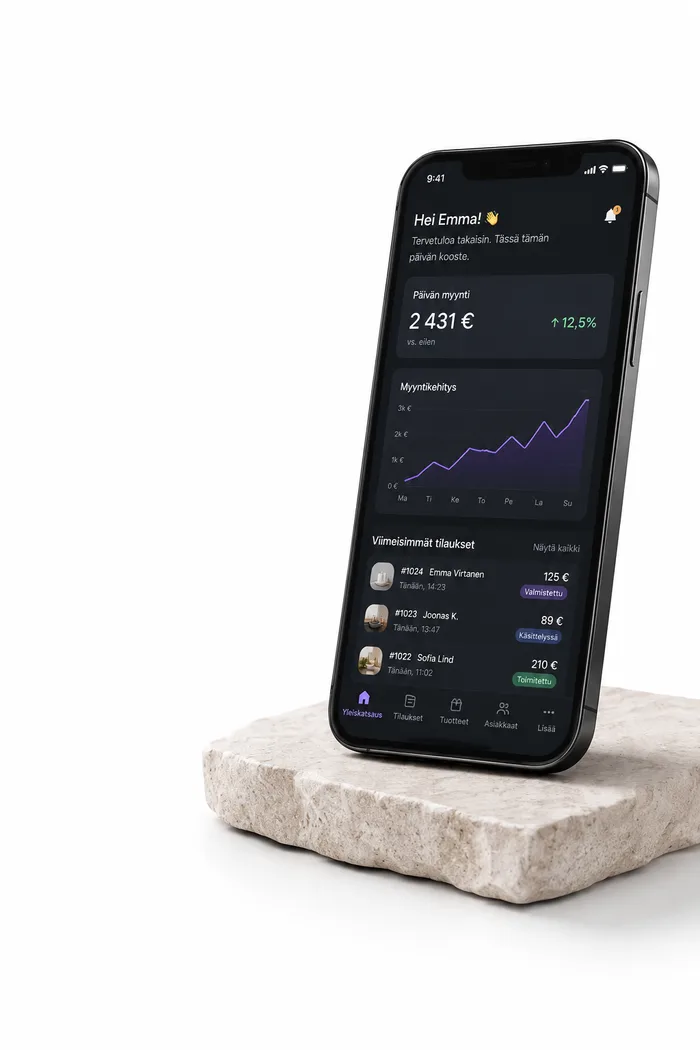 Räätälöity mobiilisovellus ja järjestelmäratkaisu