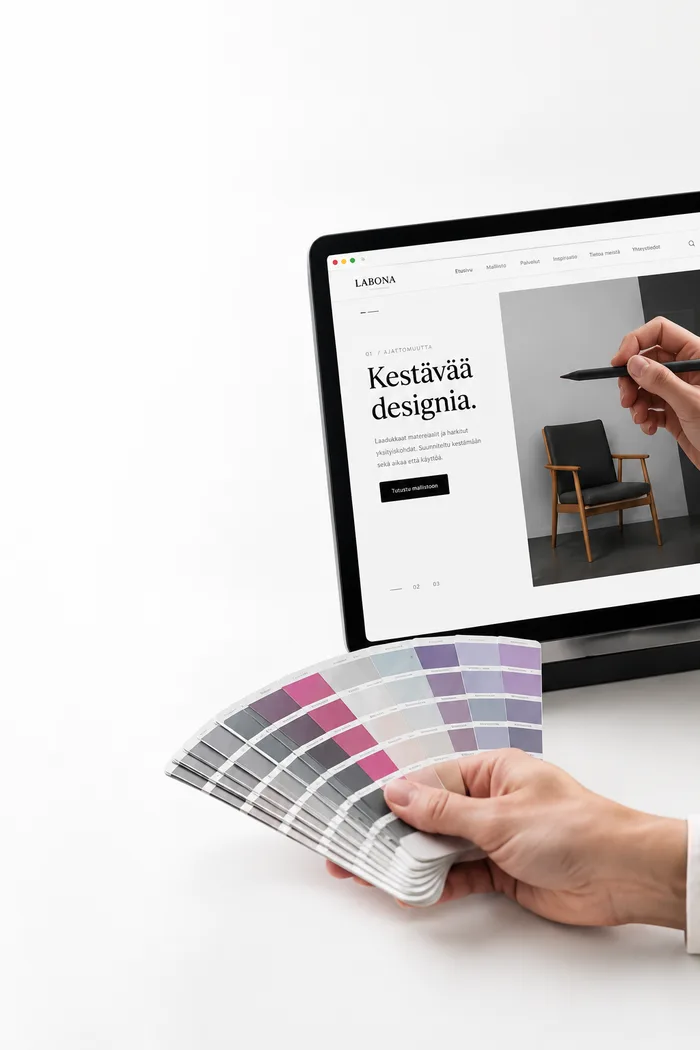 Verkkosivuston visuaalinen suunnittelu